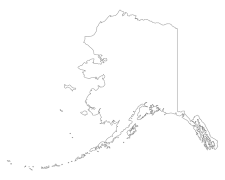 Map of Alaskaのイラスト素材