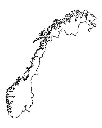 Map of Norwayのイラスト素材