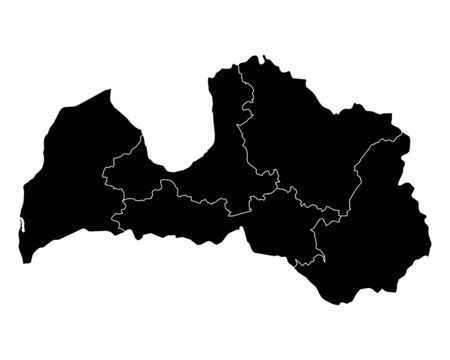 Map of Latviaのイラスト素材