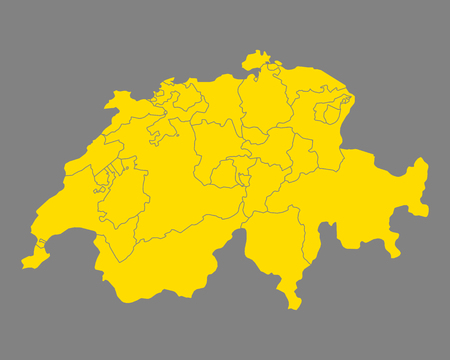 Map of Switzerlandのイラスト素材