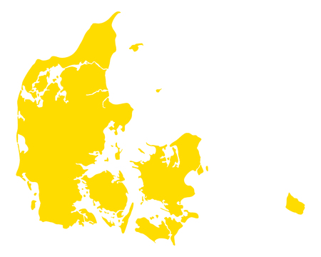 Map of Denmark.のイラスト素材