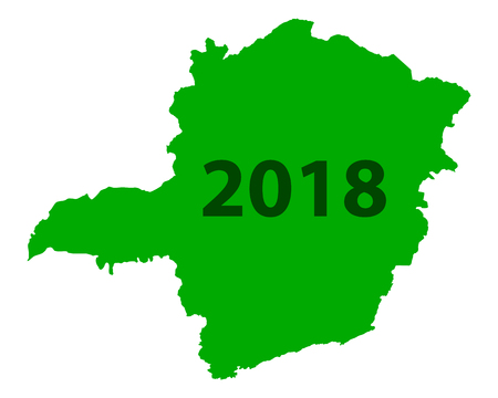 Map of Minas Gerais 2018のイラスト素材
