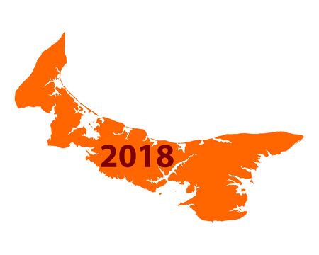 Map of Prince Edward Island 2018のイラスト素材