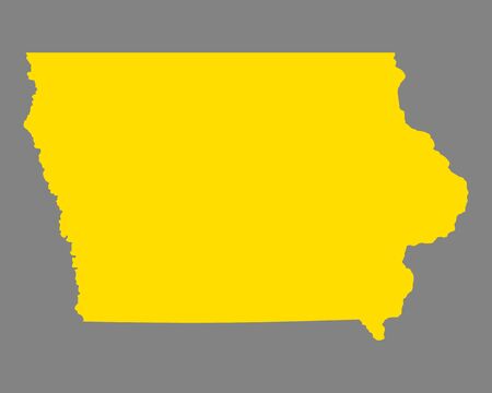 Map of Iowaのイラスト素材