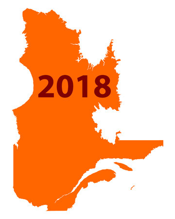 Map of Quebec 2018のイラスト素材
