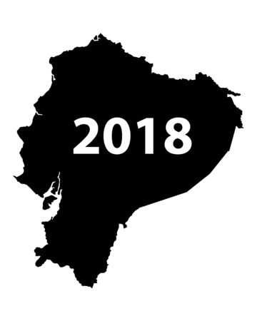 Map of Ecuador 2018のイラスト素材