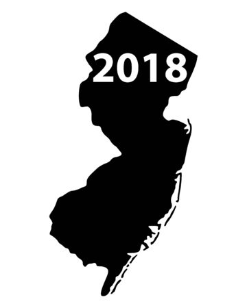 Map of New Jersey icon.のイラスト素材