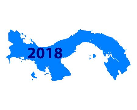 Map of Panama 2018のイラスト素材