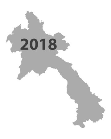 Map of Laos 2018のイラスト素材
