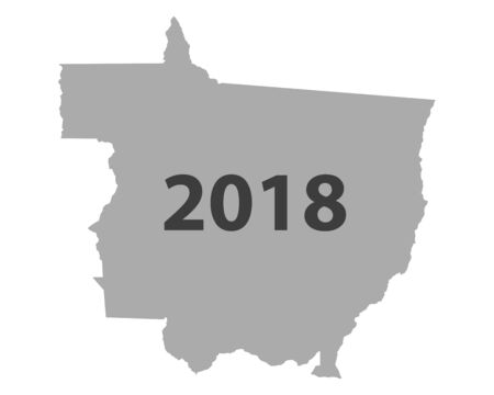 Map of Mato Grosso 2018のイラスト素材