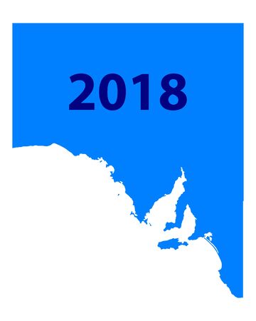 Map of South Australia 2018のイラスト素材
