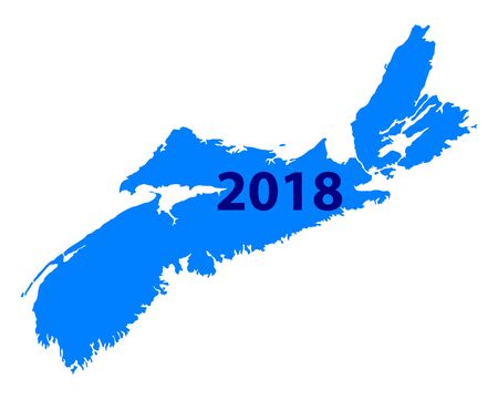 Map of Nova scotia 2018のイラスト素材