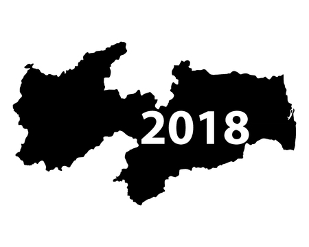 Map of Paraiba 2018のイラスト素材