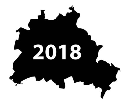 Map of Berlin 2018のイラスト素材