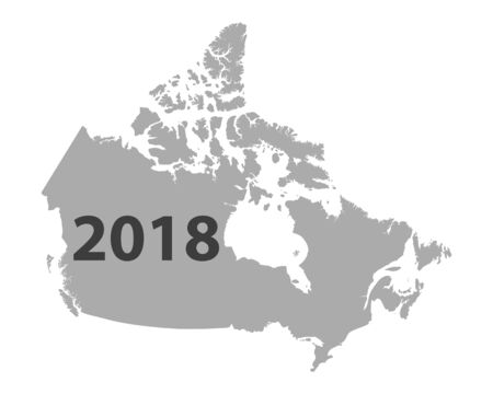Map of Canada 2018のイラスト素材
