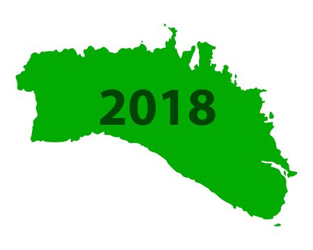 Map of Menorca 2018 white backgroundのイラスト素材