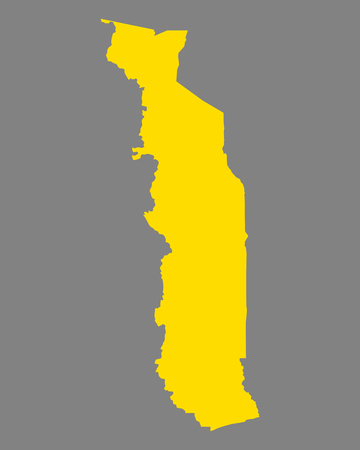 Map of Togoのイラスト素材