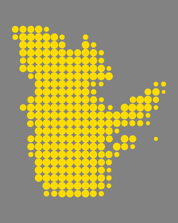 Map of Quebecのイラスト素材