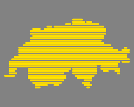Map of Switzerlandのイラスト素材