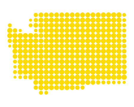 Map of Washingtonのイラスト素材
