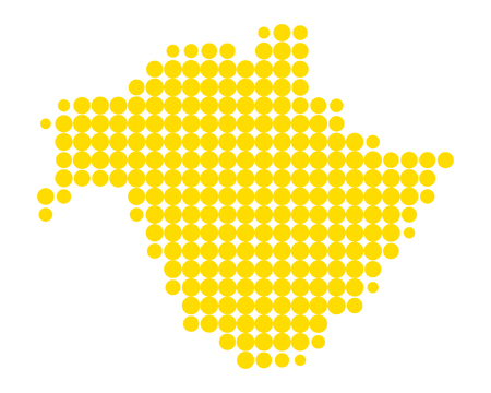 Map of New Brunswickのイラスト素材