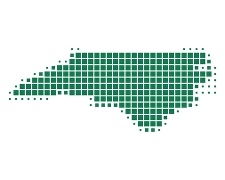 Map of North Carolinaのイラスト素材