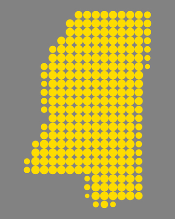Map of Mississippiのイラスト素材