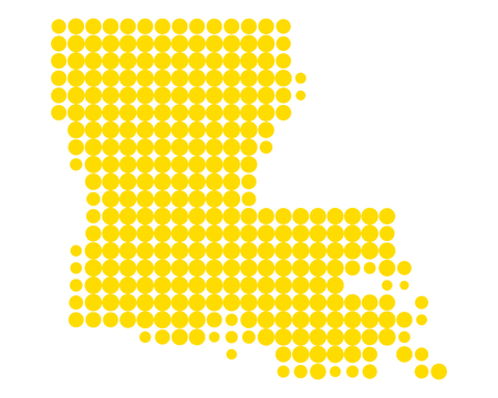 Map of Louisianaのイラスト素材