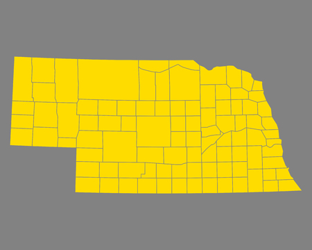 Map of Nebraskaのイラスト素材
