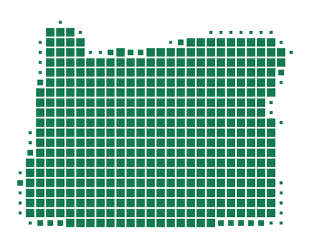 Map of Oregonのイラスト素材