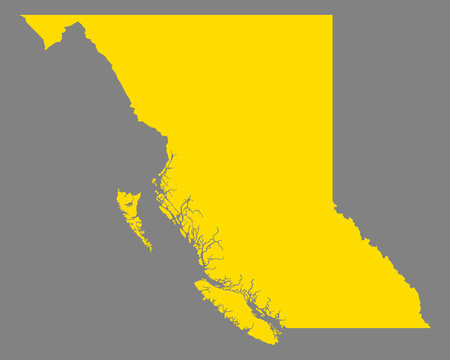 Map of British Columbiaのイラスト素材