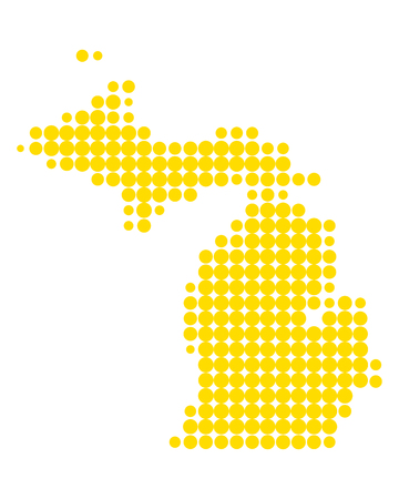 Map of Michiganのイラスト素材