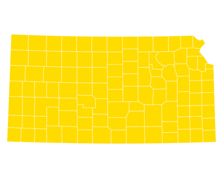 Map of Kansasのイラスト素材