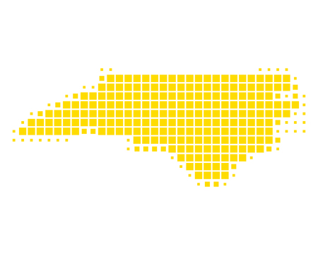 Map of North Carolinaのイラスト素材