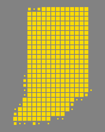 Map of Indianaのイラスト素材