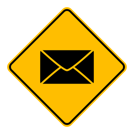 Envelope and road signのイラスト素材