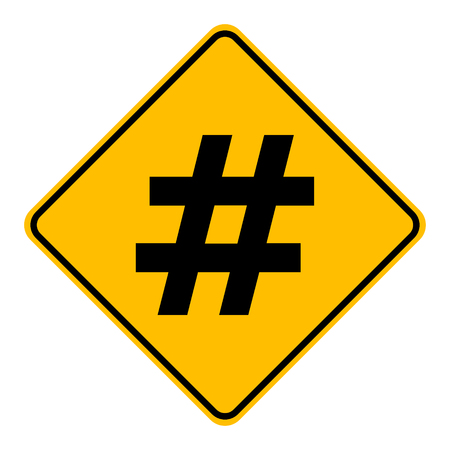 Hashtag and road signのイラスト素材