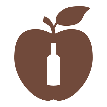 Bottle and apple design conceptのイラスト素材