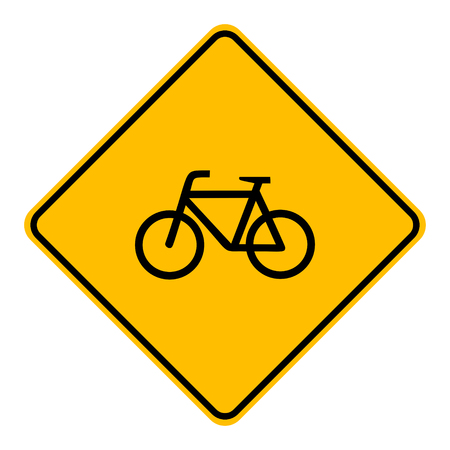 Bicycle and road signのイラスト素材