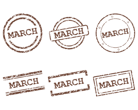 March stampsのイラスト素材