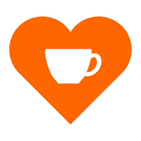 Cup and heartのイラスト素材