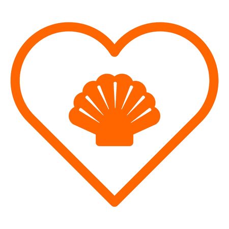 Shell and heartのイラスト素材