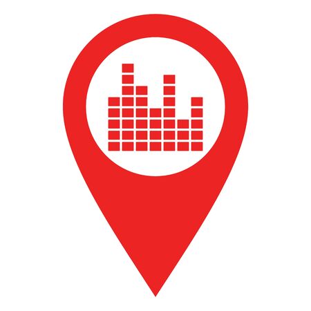 Equalizer and location pinのイラスト素材