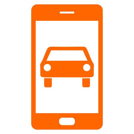 Car and smartphoneのイラスト素材