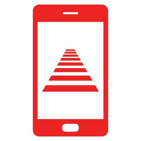 Cross walk and smartphoneのイラスト素材