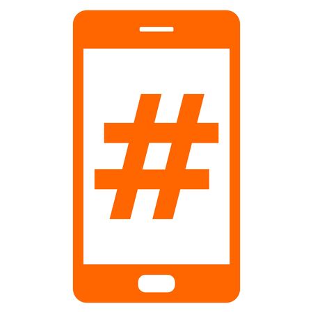 Hashtag and smartphoneのイラスト素材