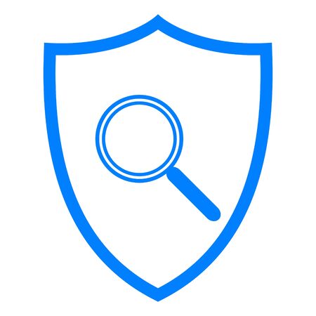 Magnifier and shieldのイラスト素材