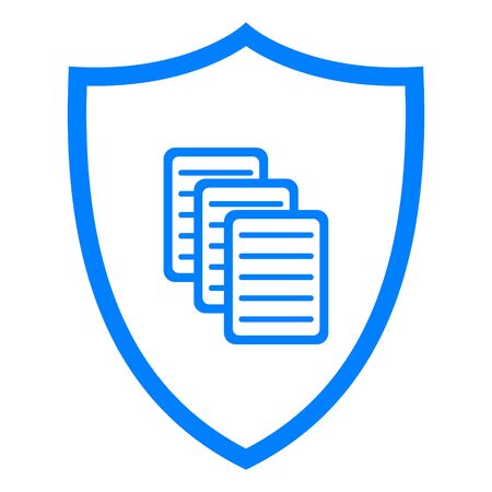 Document and shieldのイラスト素材