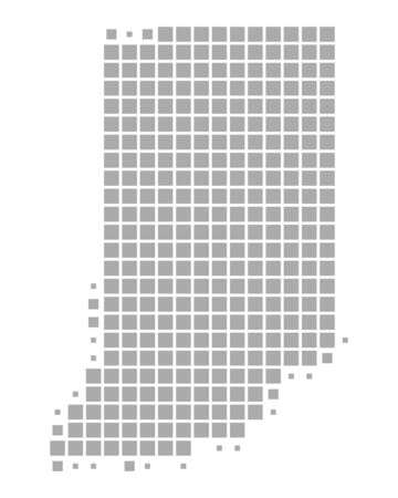 Map of Indianaのイラスト素材