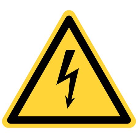 Lightning and danger sign Lightning and danger sign